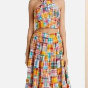 STAUD + Birkenstock Sea Patchwork Plaid set